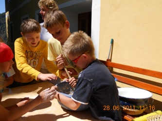 ... beim Brotbacken ...